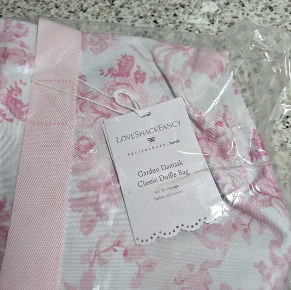 Loveshackfancy x pottery barn Garden Party Damask, Classic Duffle, Pink - Picture 3 of 4